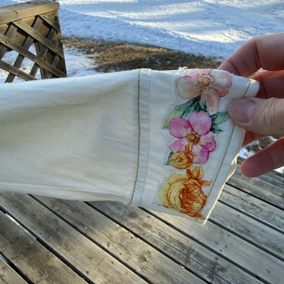 Aratta Cream Button-Up Utility Jacket with Lace Trim - Picture 9 of 12